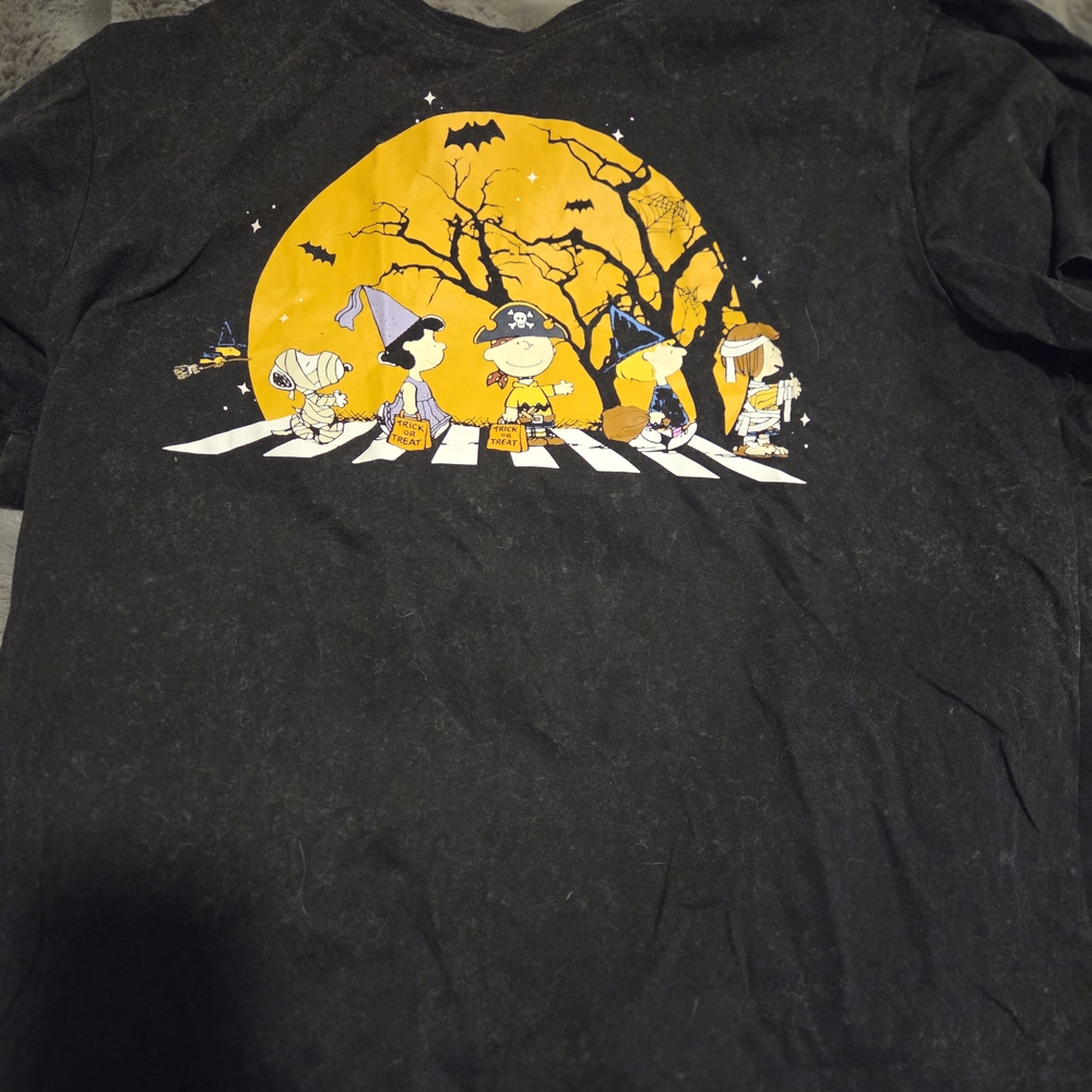 Peanuts Halloween Graphic T-Shirt - Black